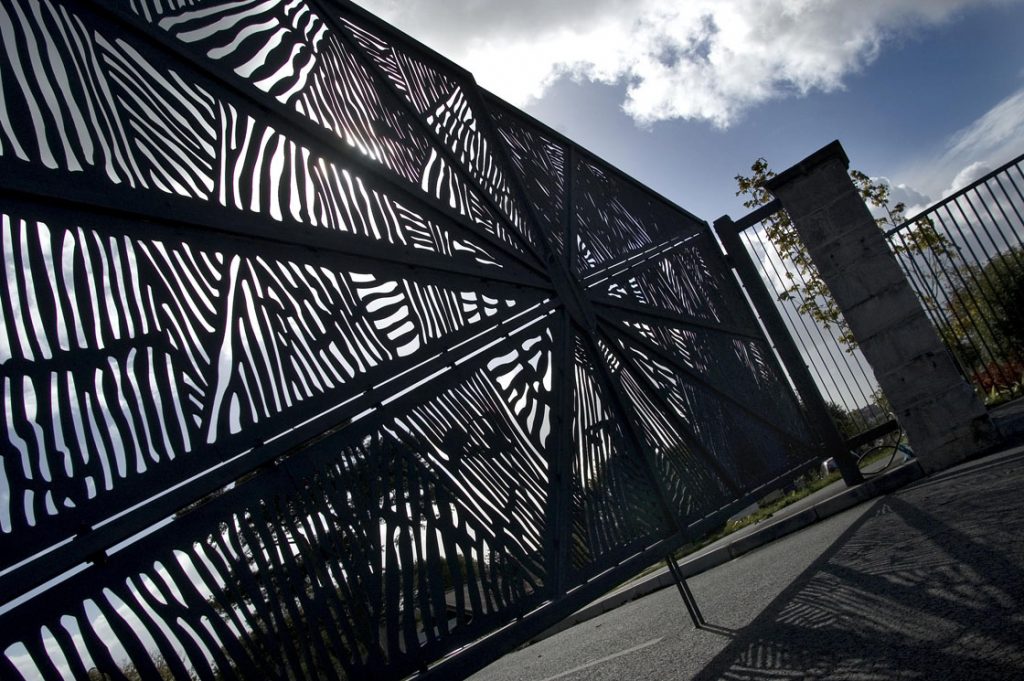 The entrance gates to the Scott Business, Park Plymouth 